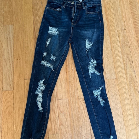 Dark wash, skinny Jean, Brand- Almost Famous. Size 3. Worn a couple times. - Picture 1 of 2